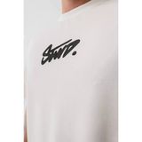 Tarz Yeri Erkek Tişört Yazlık Baskılı Oversize Kısa Kol T-Shirt - Beyaz