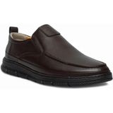 Tarzbu Erkek Deri Ortopedik Bağcıksız Loafer Ayakkabı Günlük Klasik Comfort Taban Casual Ayakkabı TARZ437 - Kahverengi