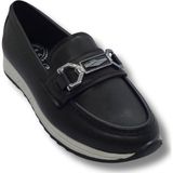 Tarzbu Kadın Siyah Taşlı Tokalı Comfort Loafer Ayakkabı, Rahat Taban, Düz Kadın Babet Ayakkabı tarzkldüztas1