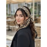 Tarzını Seç Desenli Fular Leopar Estacraft Şal Bandana 70x70cm