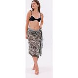Tarzını Seç İç Gösterir Transparan Pareo - Etnik Mozaik Model 150x95 Cm