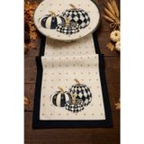Tarzını Seç Keten Görünümlü Balkabağı Desenli Runner 40x140