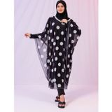 Tarzını Seç Kimono Pareo - Tesettür Pareo - Puantiyeli Siyah 240x135 Cm