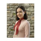 Tarzını Seç Kırmızı Leopar Şeritli Fular Bandana Estascarf 7,5x100cm