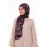 Tarzını Seç Retro Desenli Kadın Şal Bordo Estascarf