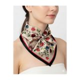 Tarzını Seç Siyah Gül Fular/Bandana/Aksesuar 48x48 cm