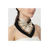 Tarzını Seç Siyah Şerit Puantiyeli Fular/Bandana/Aksesuar 48x48 cm