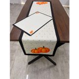Tarzını Seç Turuncu Balkabağı Desenli Runner Ve Amerikan Servis 40 X 140