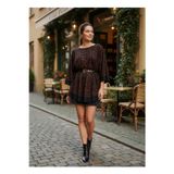 Tarzını Seç Yeni Sezon Rahat Modern Leopar Oversize Panço / Tesettür Tunik - Panço