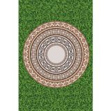 Tarzını Seç Yuvarlak Piknik Örtüsü Desenli Çok Amaçlı Örtü Sofra Bezi Hobi Örtüsü (40*40)