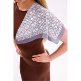 tarzınısec Gri Zarafet Model Fular Estascarf 48 x 48 Cm