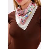 tarzınısec Krem Bahar Model Fular Estascarf 48 x 48 Cm