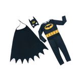Tarzkids Batman Çocuk Kostümü - Maskeli Pelerinli Batman Kostümü Siyah
