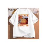 Tarzsokak Aktif Atıcı Komik Basketbol Rakun Meme T Shirt Pamuk Kısa Kollu Grafik Tişörtleri Unisex Stre 2904, Beyaz-2748, S