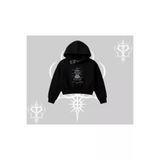 Tarzsokak ANİMEGİRL-131-33 Kapşonlu Crop Sweatshirt Noodle Theory Hand Drawn Concept