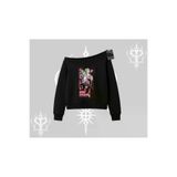 Tarzsokak ANİMEGİRL-134-6 Kayık Yaka Sweatshirt Anime Kawaii Japon Kız Desenli