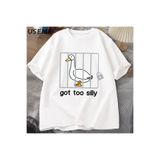 Tarzsokak Aptal Kaz T Shirt Çok Aptal T-Shirt Pamuk Kısa Kollu Erkek Kadın Moda Baskı Tshirt Yüksek Kal 2807, Beyaz-131, M