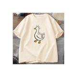 Tarzsokak Aptal Kaz Üniversitesi O Boyun Teeerkek Giyim Tees Pamuk Rahat Baskı T Shirt Yaz Unis 2878, Bej-778, Xl