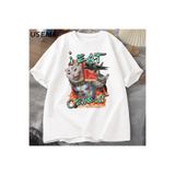 Tarzsokak Ben Çimento Kedi T-Shirt Erkekler İçin Komik Kedi Meme Ironic Tee Unisex Pamuk Aptal Grafik T 2867, Beyaz-2424, L
