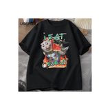 Tarzsokak Ben Çimento Kedi T-Shirt Erkekler İçin Komik Kedi Meme Ironic Tee Unisex Pamuk Aptal Grafik T 2867, Siyah-2417, 4Xl-5Xl