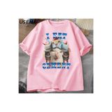 Tarzsokak Ben Çimento Komik Kedi Meme Tee Pamuk Kısa Kollu Aptal Çirkin Kediler Baskılı T Shirt, Pembe1889, L/Xl