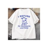 Tarzsokak Ben Laktoz T-Shirt Adam Komik Retro İnek Tolere Reddediyorum Grafikli Tişört Kadın Erkek Pamu 2920, Beyaz-2892, 2Xl-3Xl