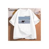Tarzsokak Ben Plaj Komik Meme T Shirt Üzerinde Aptal İnek Olabilir Pamuk Kısa Kollu Erkek Moda O-Boyun 2914, Beyaz-2838, Xl