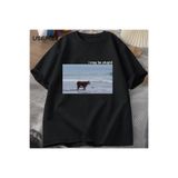 Tarzsokak Ben Plaj Komik Meme T Shirt Üzerinde Aptal İnek Olabilir Pamuk Kısa Kollu Erkek Moda O-Boyun 2914, Siyah-2832, Xl