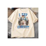 Tarzsokak Ben Yiyorum Çimento Komik Kedi Meme Teepamuk Kısa Kollu Aptal Çirkin Kediler Baskılı 2816, Bej-209, Xl