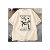 Tarzsokak Benim Feral Dönemi Rakun T Shirt Mistik Ratshirt Tshirt Tarot Kart Baskı T-Shirt Yaz Pamuk Kı 2881, Bej-804, Xl