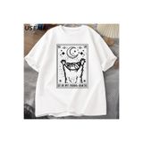 Tarzsokak Benim Feral Dönemi Rakun T Shirt Mistik Ratshirt Tshirt Tarot Kart Baskı T-Shirt Yaz Pamuk Kı 2881, Beyaz-807, M