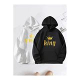 Tarzsokak Beyaz Kapşonlu Sweatshirt Çift Sevgili Kombinleri Couple Clothing, Beyaz-K1, M