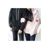Tarzsokak Beyaz Kapşonlu Sweatshirt Çift Sevgili Kombinleri Couple Clothing, Beyaz-K28, L
