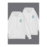 Tarzsokak Beyaz Kapşonlu Sweatshirt Çift Sevgili Kombinleri Couple Clothing, Beyaz-K29, M