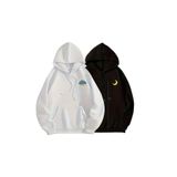 Tarzsokak Beyaz Kapşonlu Sweatshirt Çift Sevgili Kombinleri Couple Clothing, Beyaz-K42, S