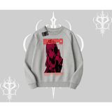 Tarzsokak Biskilet Sweatshirt Anime Waifu Kırmızı Grafik Desenli