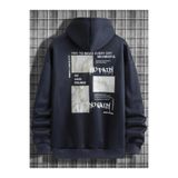 Tarzsokak Black Sokak Lacivert No Pain No Gain Baskılı Oversize Kapüşonlu Erkek Sweatshirt Blacksokakno, Lacivert, M