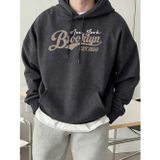 Tarzsokak Brooklyn New York Est. 1898 Baskı Erkekler Kapşonlu Sonbahar Cep Sokak Şıklığı Gevşek Polar T