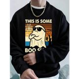Tarzsokak Bu Biraz Şaka Yapılı Baskılı Erkek Sweatshirt Kışlık Yuvarlak Yaka Kapüşonlu Sweatshirt Sokak