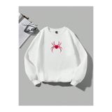 Tarzsokak Coolane Bol Örümcek Desenli Sweatshirt Beyaz, Beyaz, Xl