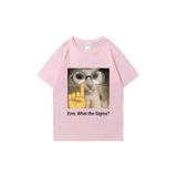 Tarzsokak Erm, What The Sigma? Meme Funny T-Shirts Silly Cat Humor Print T Shirt Men Women Cute Vintage, Pembe4590, S/M