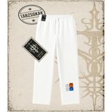 Tarzsokak Gotik & Grunge Streetwear Keycap 4 Unisex Baggy Eşofman Altı - Beyaz - XS