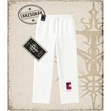 Tarzsokak Gotik & Grunge Streetwear Keycap 5 Unisex Baggy Eşofman Altı - Beyaz - XS
