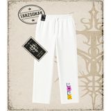 Tarzsokak Gotik & Grunge Streetwear Keycap 6 Unisex Baggy Eşofman Altı - Beyaz