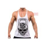 Tarzsokak Gym Tank Top Fitness Sporcu Atleti Gym109, Beyaz, S
