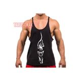 Tarzsokak Gym Tank Top Fitness Sporcu Atleti Gym128, Siyah, L