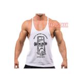 Tarzsokak Gym Tank Top Fitness Sporcu Atleti Gym16, Beyaz, M