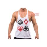 Tarzsokak Gym Tank Top Fitness Sporcu Atleti Gym32, Beyaz, S