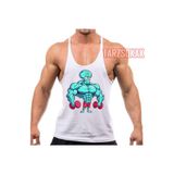 Tarzsokak Gym Tank Top Fitness Sporcu Atleti Gym48, Beyaz, S