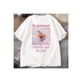 Tarzsokak Hükümet Beni Hapishanede İstiyor Komik Kedi Meme T-Shirt Erkekler İçin Kadın Aptal Kediler Gr 2972, Beyaz-3356, Xl